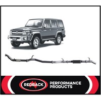 REDBACK 3" 409 STAINLESS STEEL CAT/RESONATOR EXHAUST SYSTEM FITS TOYOTA LANDCRUISER VDJ76R 2007-2016 WAGON