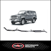 REDBACK 3" 409 STAINLESS STEEL NO CAT/MUFFLER EXHAUST SYSTEM FITS TOYOTA LANDCRUISER VDJ76R 2007-2016 WAGON (TLX40600-PM)