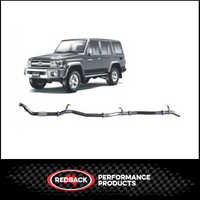 REDBACK 3" 409 STAINLESS STEEL PIPE ONLY EXHAUST SYSTEM FITS TOYOTA LANDCRUISER VDJ76R 2007-2016 WAGON (TLX40600-PO)