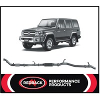 REDBACK 3" 409 STAINLESS STEEL NO CAT/RESONATOR EXHAUST SYSTEM FITS TOYOTA LANDCRUISER VDJ76R 2007-2016 WAGON