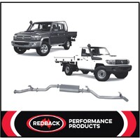 REDBACK 3" 409 STAINLESS STEEL DPF BACK EXHAUST SYSTEM WITH MUFFLER FITS TOYOTA LANDCRUISER VDJ79R 2016-ON