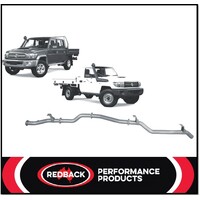 REDBACK 3" 409 STAINLESS STEEL DPF BACK EXHAUST SYSTEM PIPE ONLY FITS TOYOTA LANDCRUISER VDJ79R 2016-ON