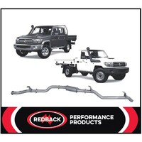REDBACK 3" 409 STAINLESS STEEL DPF BACK EXHAUST SYSTEM WITH RESONATOR FITS TOYOTA LANDCRUISER VDJ79R 2016-ON