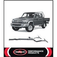 REDBACK 3" 409 STAINLESS STEEL DUAL DPF BACK PIPE ONLY EXHAUST SYSTEM FITS TOYOTA LANDCRUISER VDJ79R 2016-ON