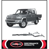 REDBACK 3" 409 STAINLESS STEEL DUAL DPF BACK RESONATOR EXHAUST SYSTEM FITS TOYOTA LANDCRUISER VDJ79R 2016-ON