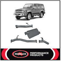 REDBACK 3" 409 STAINLESS STEEL DPF BACK EXHAUST SYSTEM WITH MUFFLER FITS TOYOTA LANDCRUISER VDJ76R 2016-ON WAGON