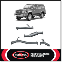 REDBACK 3" 409 STAINLESS STEEL DPF BACK EXHAUST SYSTEM WITH RESONATOR FITS TOYOTA LANDCRUISER VDJ76R 2016-ON WAGON