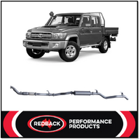 REDBACK 3" 409 STAINLESS STEEL CAT/MUFFLER EXHAUST SYSTEM FITS TOYOTA LANDCRUISER VDJ79R 2007-2016 DUAL CAB