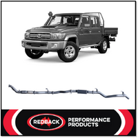 REDBACK 3" 409 STAINLESS STEEL CAT/RESONATOR EXHAUST SYSTEM FITS TOYOTA LANDCRUISER VDJ79R 2007-2016 DUAL CAB