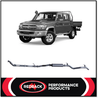 REDBACK 3" 409 STAINLESS STEEL NO CAT/MUFFLER EXHAUST SYSTEM FITS TOYOTA LANDCRUISER VDJ79R 2007-2016 DUAL CAB