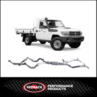 REDBACK TWIN 3" 409 STAINLESS STEEL TURBO BACK RESONATOR EXHAUST SYSTEM FITS TOYOTA LANDCRUISER VDJ79R 2007-2016 SINGLE CAB