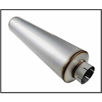 GLASS PACKED STRAIGHT THROUGH TRUCK MUFFLER 10" ROUND X 44" LONG X 4" IN/OUT