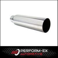 STRAIGHT CUT STAINLESS STEEL EXHAUST TIP - 2" INLET - 3" OUTLET (12" LONG)