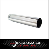 STRAIGHT CUT STAINLESS STEEL EXHAUST TIP - 2.25" INLET - 2.5" OUTLET (15" LONG)