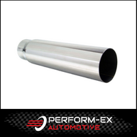 STRAIGHT CUT STAINLESS STEEL EXHAUST TIP - 2.5" INLET - 3" OUTLET (12" LONG)