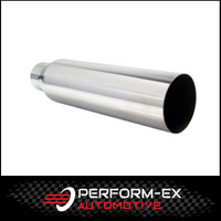 STRAIGHT CUT STAINLESS STEEL EXHAUST TIP - 2" INLET - 3" OUTLET (18" LONG)