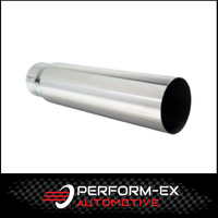 STRAIGHT CUT STAINLESS STEEL EXHAUST TIP - 2.5" INLET - 3" OUTLET (18" LONG)