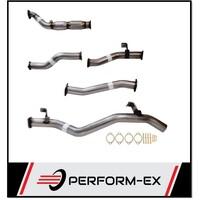 PERFORM-EX 3" STAINLESS STEEL CAT/PIPE ONLY TURBO BACK EXHAUST SYSTEM FITS TOYOTA LANDCRUISER VDJ79R 2012-2016 DUAL CAB