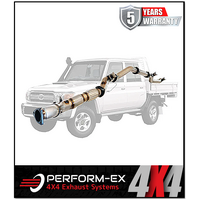 PERFORM-EX 3.5" STAINLESS STEEL WITH CAT/PIPE ONLY TURBO BACK EXHAUST FITS TOYOTA LANDCRUISER VDJ79R 2016-2025 (TY218-POSS)