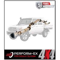 PERFORM-EX 3.5" STAINLESS STEEL TURBO BACK EXHAUST SYSTEM FITS TOYOTA LANDCRUISER VDJ79R 4.5L V8 2016-2025