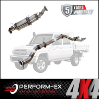 PERFORM-EX 3" STAINLESS STEEL TURBO BACK EXHAUST SYSTEM WITH DPF DUMMY DELETE FITS TOYOTA LANDCRUISER VDJ79R 4.5L V8 2016-2025 - PIPE ONLY