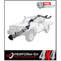 PERFORM-EX 3" STAINLESS STEEL TURBO BACK EXHAUST SYSTEM (DPF DELETE) FITS TOYOTA LANDCRUISER VDJ79R 4.5L V8 2016-2025