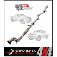 PERFORM-EX 3" STAINLESS STEEL TURBO BACK EXHAUST SYSTEM FITS TOYOTA HILUX KUN26R 3.0L 4CYL 2005-2015