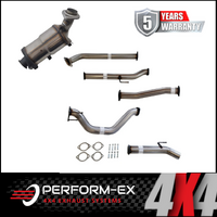PERFORM-EX 3" STAINLESS STEEL TURBO BACK EXHAUST SYSTEM WITH DPF DUMMY FITS TOYOTA HILUX GUN126R 2.8L 4CYL 2015-ON - PIPE ONLY