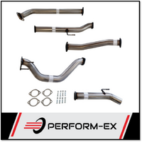 PERFORM-EX 3" STAINLESS STEEL PIPE ONLY DPF BACK EXHAUST SYSTEM FITS TOYOTA HILUX GUN126R 2.8L 4CYL 2015-ON
