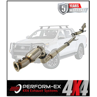 PERFORM-EX 3" TURBO BACK STAINLESS STEEL CAT/HOTDOG EXHAUST SYSTEM FITS TOYOTA HILUX GUN126R 2.8L 4CYL 2015-ON PERFORM-EX 3" TURBO BACK STAINLESS STEEL CAT/HOTDOG EXHAUST SYSTEM FITS TOYOTA HILUX GUN126R 2.8L 4CYL 2015-ON