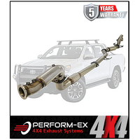 PERFORM-EX 3" TURBO BACK STAINLESS STEEL WITH HOTDOG EXHAUST SYSTEM FITS TOYOTA HILUX GUN126R 2.8L 4CYL 2015-ON PERFORM-EX 3" TURBO BACK STAINLESS STEEL WITH HOTDOG EXHAUST SYSTEM FITS TOYOTA HILUX GUN126R 2.8L 4CYL 2015-ON