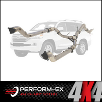 PERFORM-EX 3" TWIN INTO SINGLE 4" TURBO BACK EXHAUST SYSTEM (DPF DELETE) FITS TOYOTA LANDCRUISER VDJ200R 2015-2021