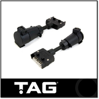 TAG PULSE TRAILER ADAPTER - 7 PIN FLAT PLUG TO 7 PIN LARGE ROUND SOCKET