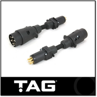 TAG PULSE TRAILER ADAPTER - 7 PIN LARGE ROUND PLUG TO 7 PIN SMALL ROUND PLUG