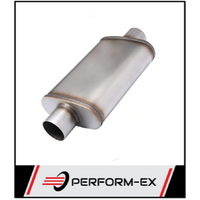PERFORM-EX 9" X 4" OVAL 14" LONG 2.25" C/C 409 SS MEGA FLOW UNIVERSAL MUFFLER