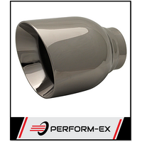ANGLE CUT INNER CONE BLACK CHROME EXHAUST TIP - 2.5" INLET - 4" OUTLET (5" LONG)