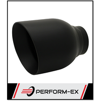 ANGLE CUT INNER CONE MATTE BLACK EXHAUST TIP - 2.5" INLET - 4" OUTLET (5" LONG)