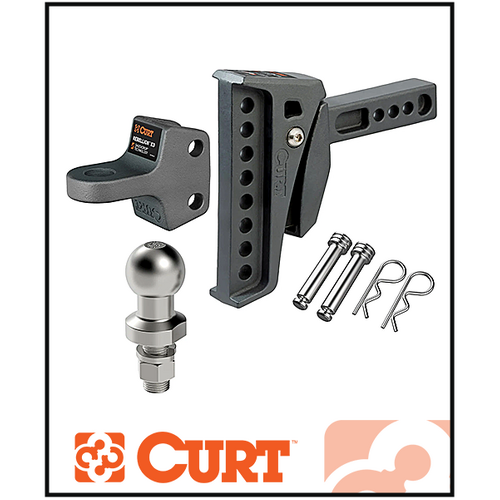 CURT REBELLION XD SHOCK DROP BALL MOUNT (50MM TOWBALL KIT)