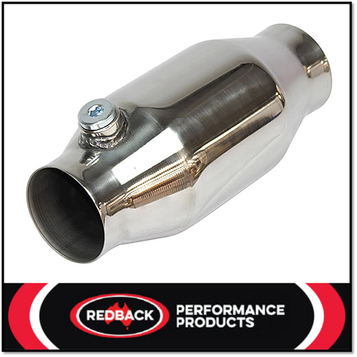 REDBACK STAINLESS STEEL HIGH FLOW 2.5" (63MM) PERFORMANCE CAT CONVERTER (100CPSI)