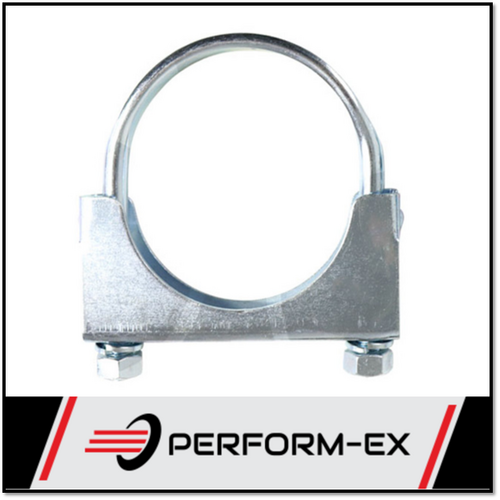 U-BOLT EXHAUST CLAMP - INSIDE DIAMETER 60MM (2 3/8" INCH) ZINC PLATED