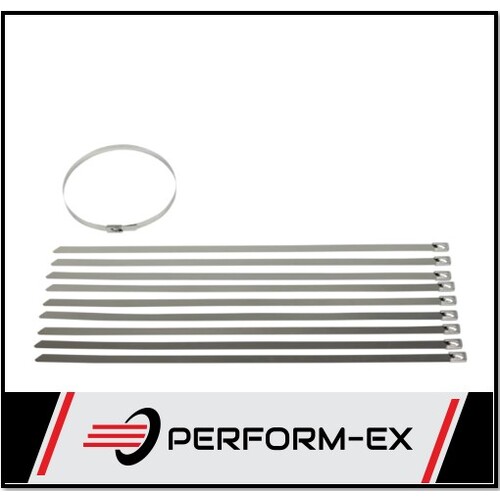 STAINLESS STEEL CABLE TIES 350MM X 8MM (10 PACK)