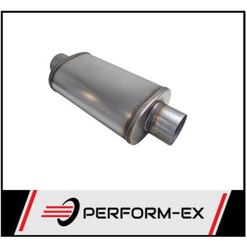 9" X 5" OVAL 14" LONG 3.5" C/C MEGA POWER 409 STAINLESS STEEL UNIVERSAL MUFFLER (D926-409)