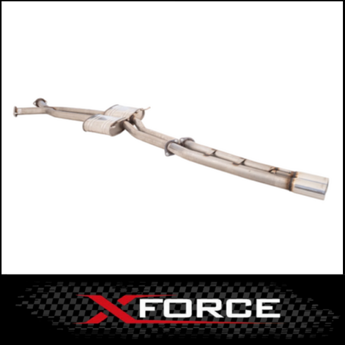 XFORCE TWIN 2.5" CATBACK 409 STAINLESS STEEL EXHAUST SYSTEM WITH STRAIGHT TAILPIPE REAR FITS HOLDEN STATESMAN WH WK WL V8 (E4-HV22-3-CBS)