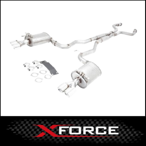HOLDEN COMMODORE VE VF SEDAN/WAGON SS/SV6 TWIN 2 1/4" XFORCE 409 STAINLESS STEEL CATBACK EXHAUST SYSTEM