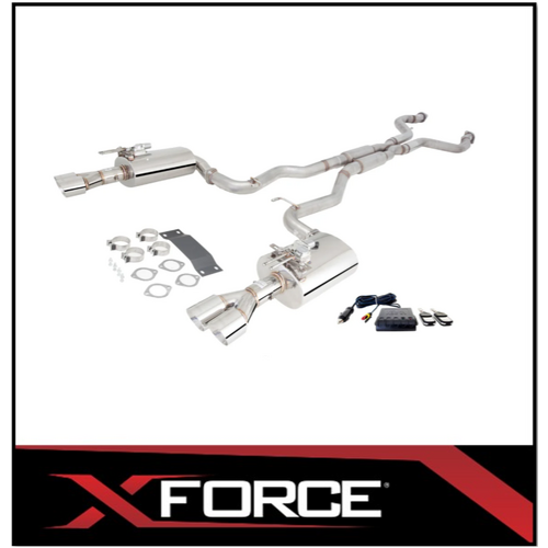 XFORCE TWIN 3" 409 STAINLESS STEEL CATBACK EXHAUST SYSTEM WITH VAREX REAR MUFFLERS FITS HOLDEN COMMODORE VE/VF UTE V8