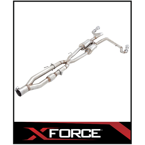 XFORCE TWIN 2 1/2" INTO TWIN 3" STAINLESS STEEL CATBACK EXHAUST SYSTEM FITS RAM 1500 DS 5.7L V8