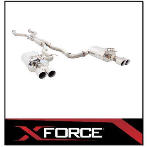 XFORCE TWIN 2.5" 304 STAINLESS STEEL CATBACK EXHAUST SYSTEM FITS HOLDEN COMMODORE VE/VF SEDAN/WAGON SS/SV6 (ES-VF72SED-CBS)