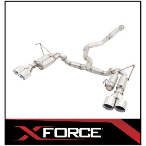 XFORCE 3" STAINLESS STEEL CATBACK EXHAUST SYSTEM FITS SUBARU WRX STI SEDAN 1/2014-ON (RACE SYSTEM)