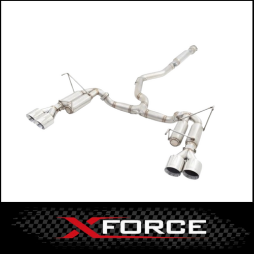 XFORCE 3" STAINLESS STEEL CATBACK EXHAUST SYSTEM FITS SUBARU WRX STI SEDAN 1/2014-ON (RACE SYSTEM)