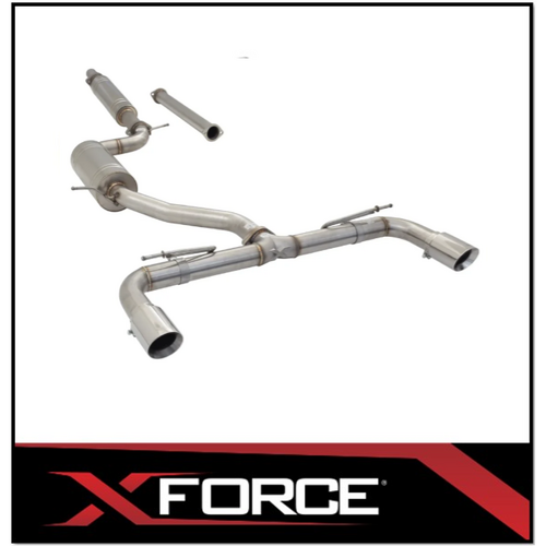 XFORCE CAT BACK EXHAUST SYSTEM FITS VOLKSWAGEN GOLF TSI 1.4L MK7 MK7.5 MK8 4/2013-ON (ESVW01CS)